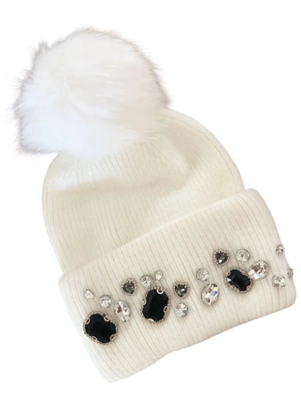 Crystal Knit Embelished Fingerless Gloves (Heather Grey) • $110 NWT $79 $150